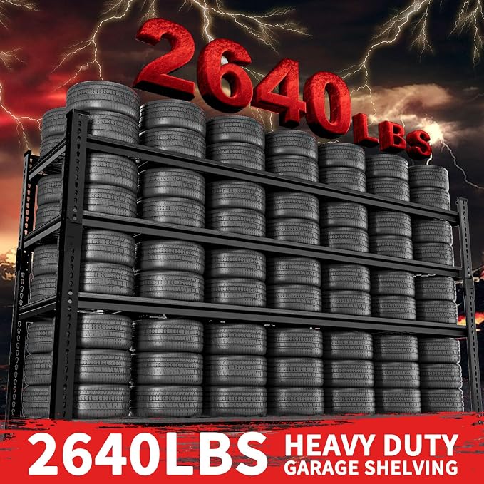 Storage Shelves 4PCS, Garage Shelving Heavy Duty 2640LBS Capacity, 4 Tier - Image 4