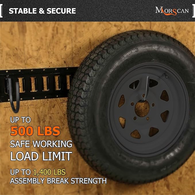 10-Pack 4" E Track J Hooks, Heavy Duty Black Steel Hanger 1, 400lbs Break - Image 5