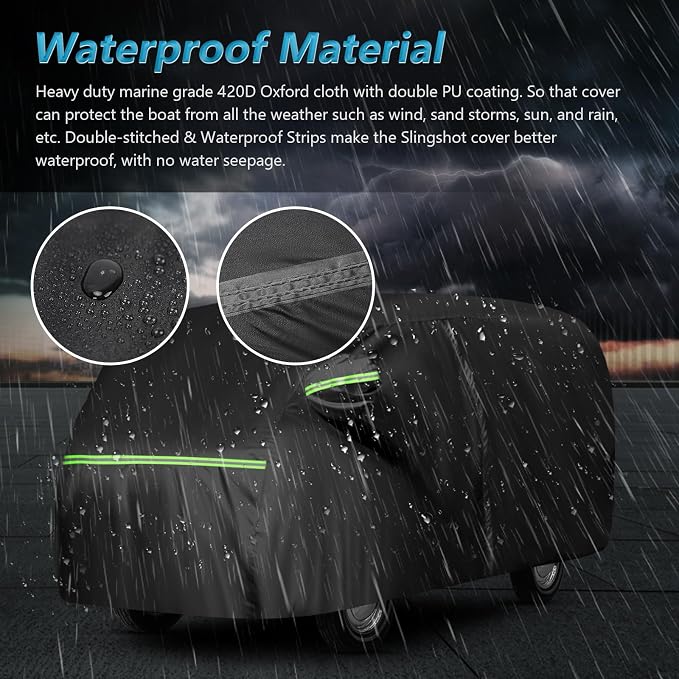 Car Cover for 1950-1992 VW Bus T1 T2 T3, Waterproof 420D Oxford Cloth Cover - Image 6