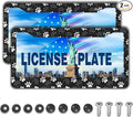 License Plate Holder Black and White License Plate Frames Black White Dog Cat by Unknown