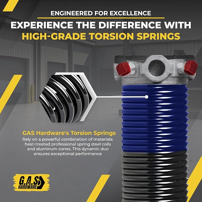 Garage Door Torsion Springs 262x2x35 Includes 1” Steel Bearing, and Winding Bars - Image 6