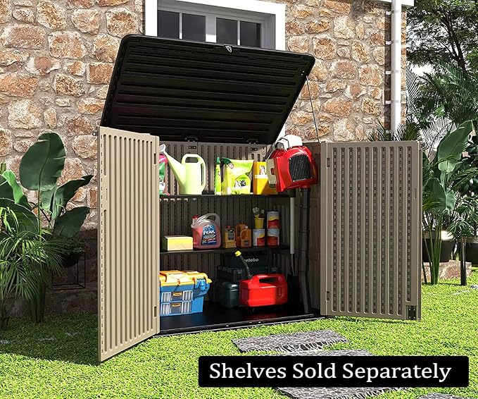HOMSPARK Storage Shed Weather Resistance, Horizontal Storage Shed - Image 2