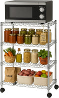 Heavy Duty 4 Tier Wire Shelving Unit Storage Rack, Metal Shelves Utility by DisplaysByJack