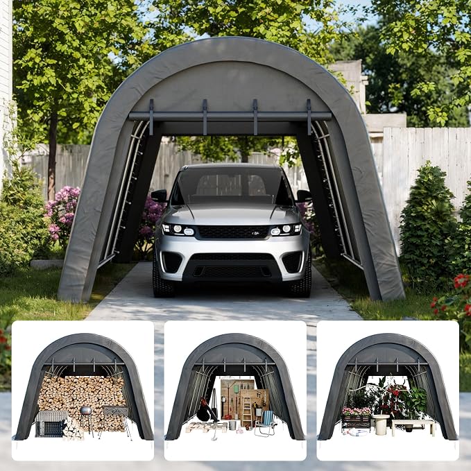 Carport 12x20 ft Heavy Duty, All-Season Waterproof UV Protected Outdoor Car - Image 5