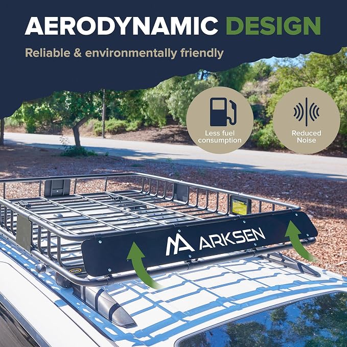 ARKSEN 30 x 50 x 6 Inch Universal Extra Wide 150LB Heavy Duty Roof Rack Cargo - Image 5