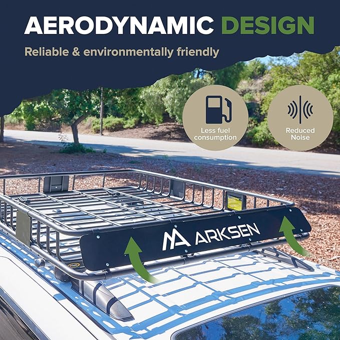 ARKSEN 64 x 50 x 6 Inch Universal Extra Wide 150LB Heavy Duty Roof Rack Cargo - Image 4