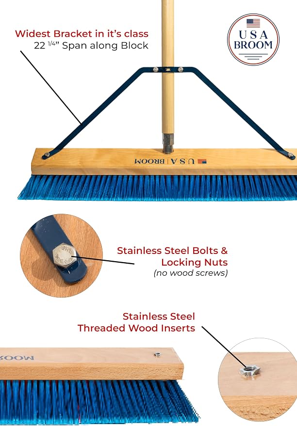24" Everyday Sweep Indoor/Outdoor Push Broom - Image 7