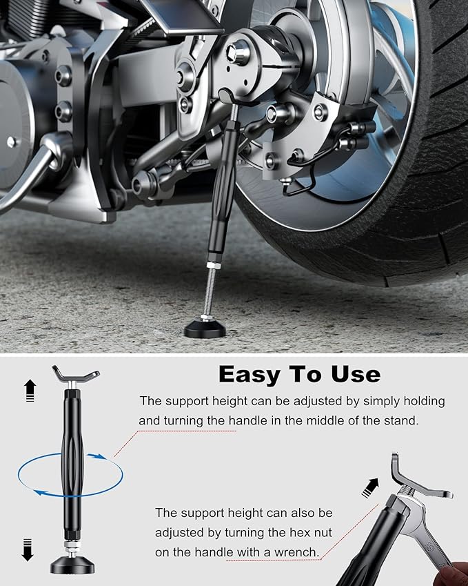 BRCOVAN Motorcycle Stand Wheel Chain Cleaning Maintenance Stand, Portable Lift - Image 3