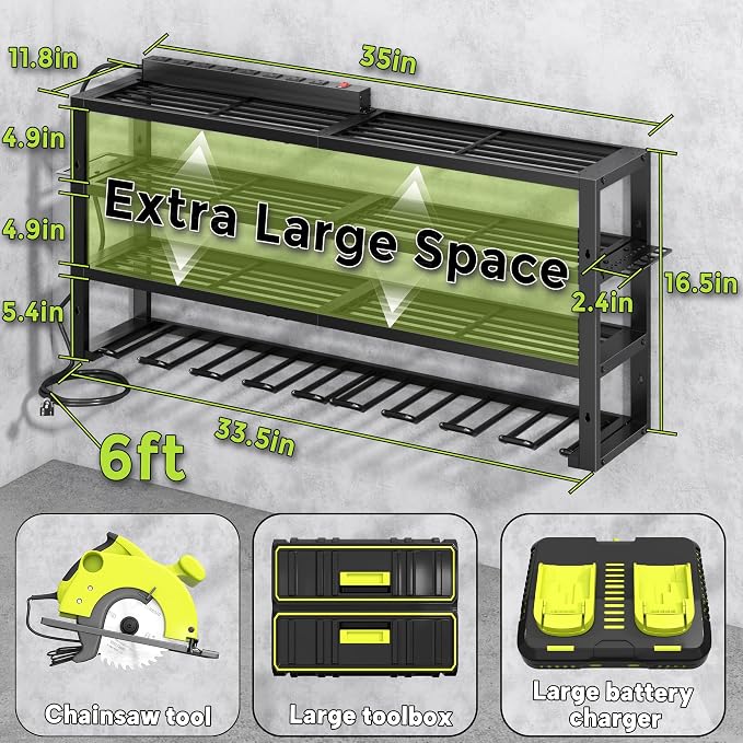 Large Power Tool Organizer Wall Mount - Image 3