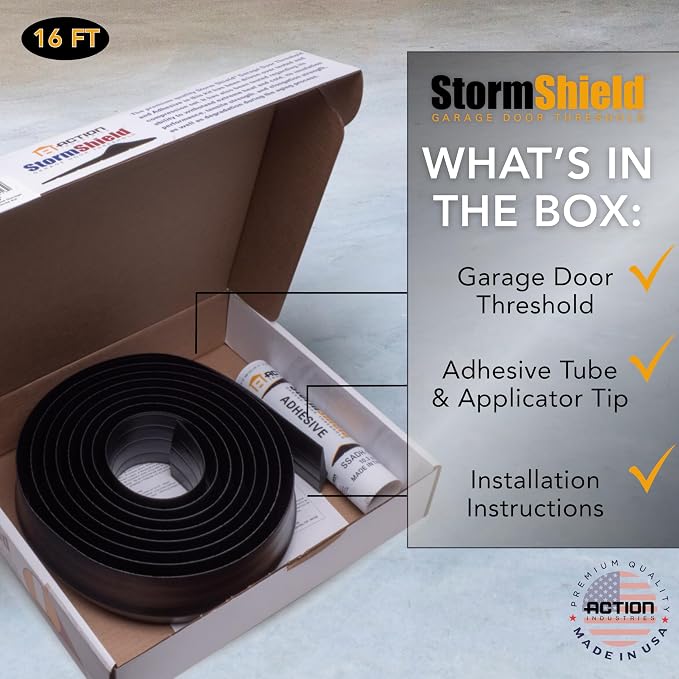 Storm Shield® 16’ Garage Door Seal Threshold Strip - Image 4