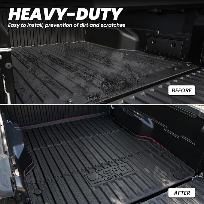 LASFIT Bed Mat for Toyota Tacoma 2024 2025 Truck Bed, All Weather 6 ft Car Bed - Image 4