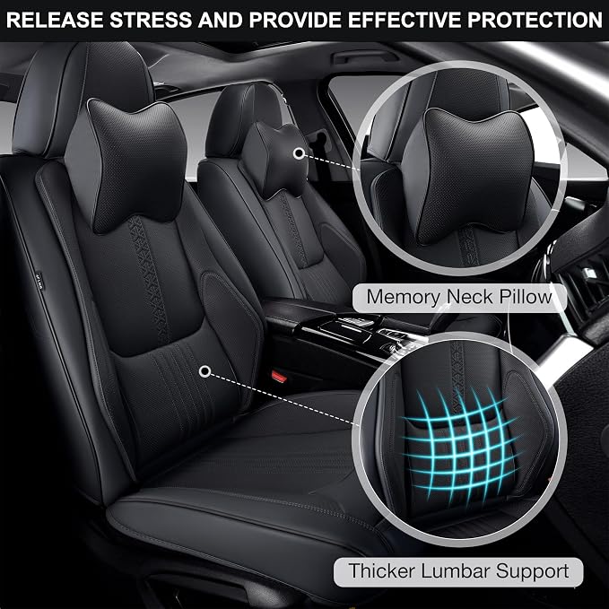 Car Seat Covers Full Set, Front and Rear Seat Covers - Image 3