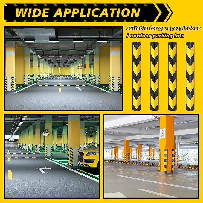 12 Pack Garage Wall Corner Guards, Car Bumper and Wall Corner Protection - Image 6