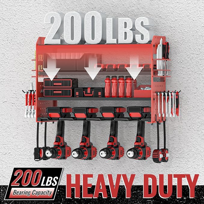 Power Tool Organizer Wall Mount, Garage Tool Storage Shelves - Image 5