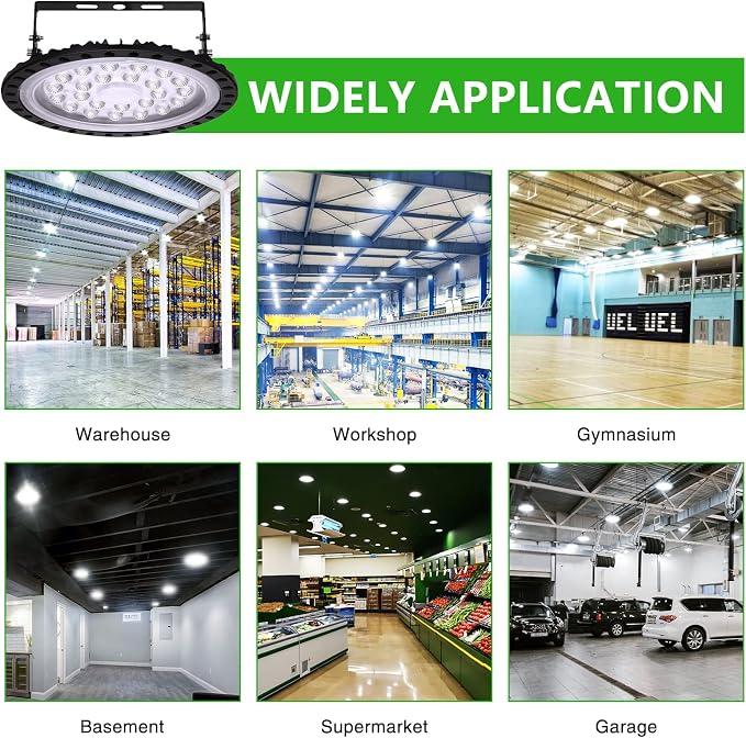 Viugreum 10 Pack 100W UFO LED High Bay Light, 10000LM 6500K Daylight White Led - Image 5