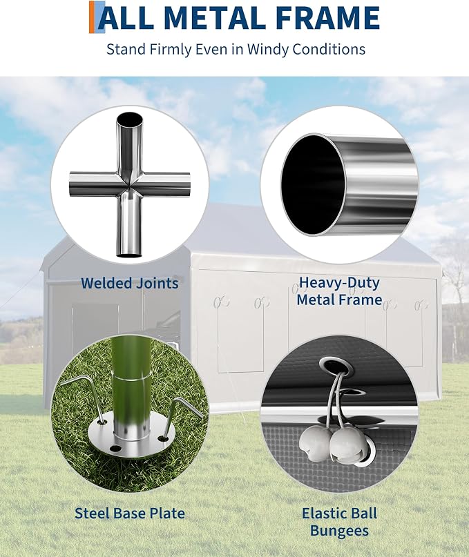 10 x 20ft Heavy-Duty Carport - Image 4