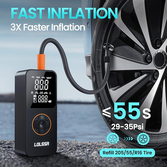 Tire Inflator Portable Air Compressor-Air Pump 20000mAh & 150PSI Cordless - Image 2