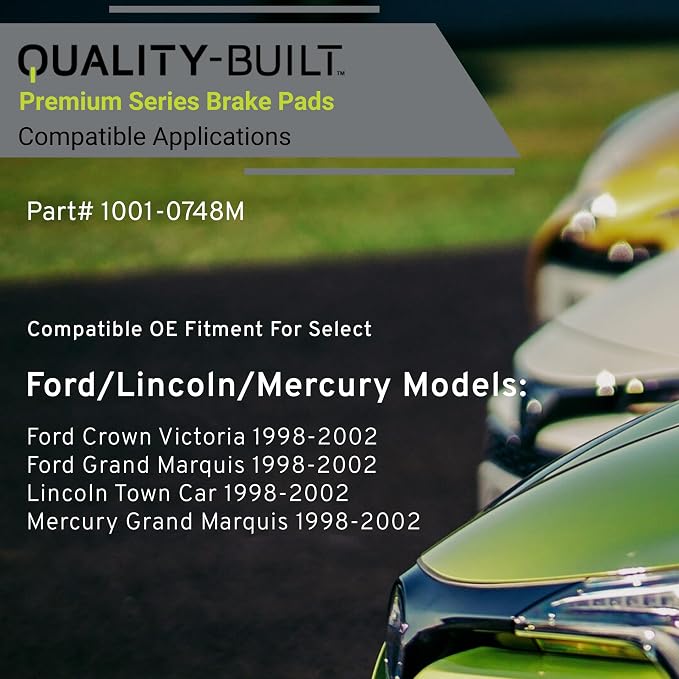 Premium Semi-Metallic Front Brake Pads Compatible - Image 3
