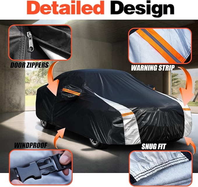 12-Layer Custom Fit Car Cover for Tesla Model Y, Upgraded Waterproof - Image 3