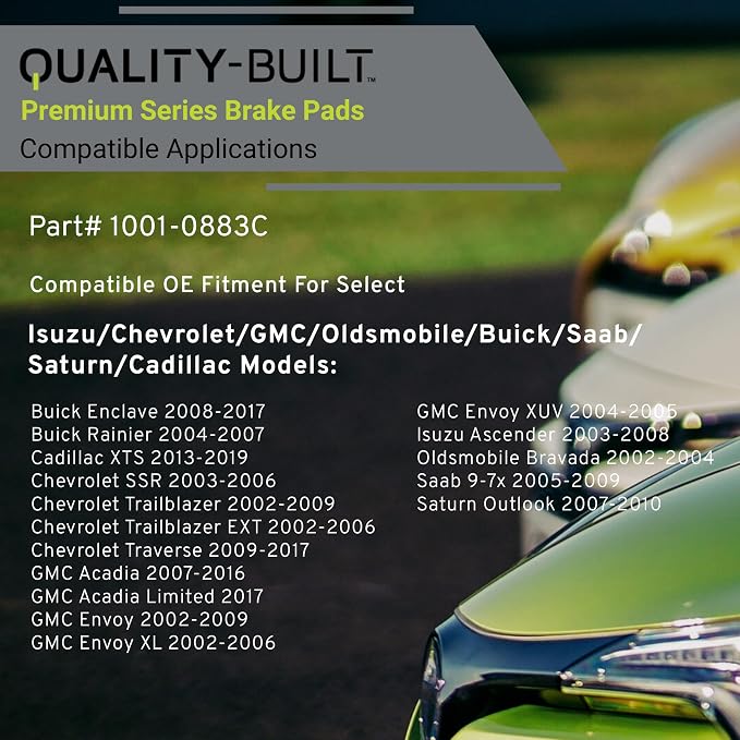 Premium Ceramic Rear Brake Pads Compatible - Image 3