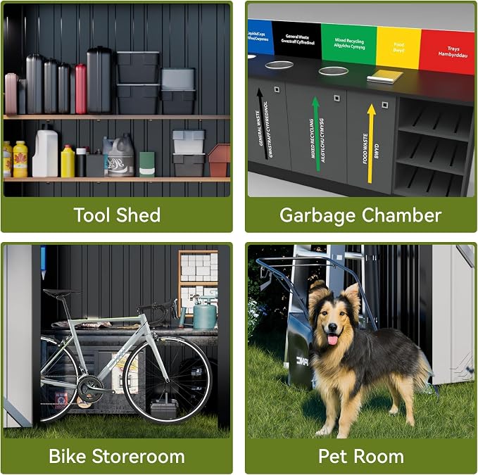 COMHOMA Shed Outdoor Storage Shed Metal, Lockable Doors Tool Sheds - Image 6