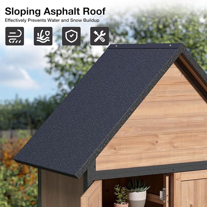 Outdoor Storage Shed with Sloped Roof - Image 4