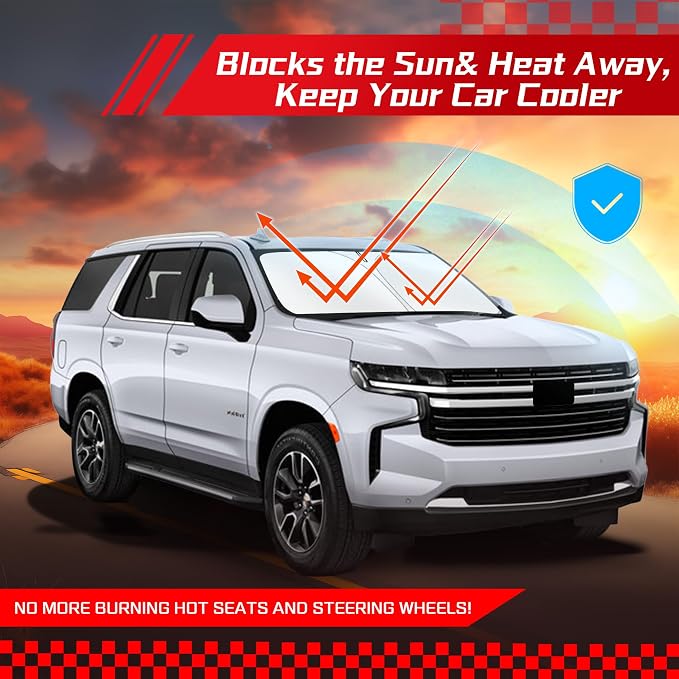 ARISMOTOR Windshield Sun Shade for Che-vrolet Chevy Tahoe 2021-2025, Custom Fit - Image 7