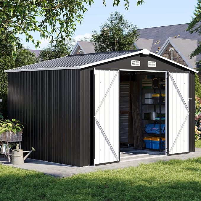 Aoxun 9.4x7.3x6.5 FT Outdoor Storage Shed by Aoxun