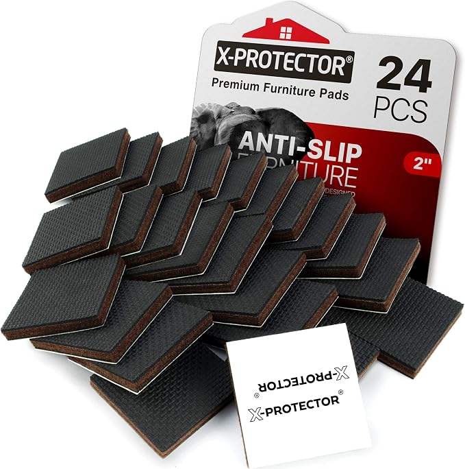 X-PROTECTOR Non Slip Furniture Pads – 24 pcs Premium Furniture Grippers 2"! by X-Protector