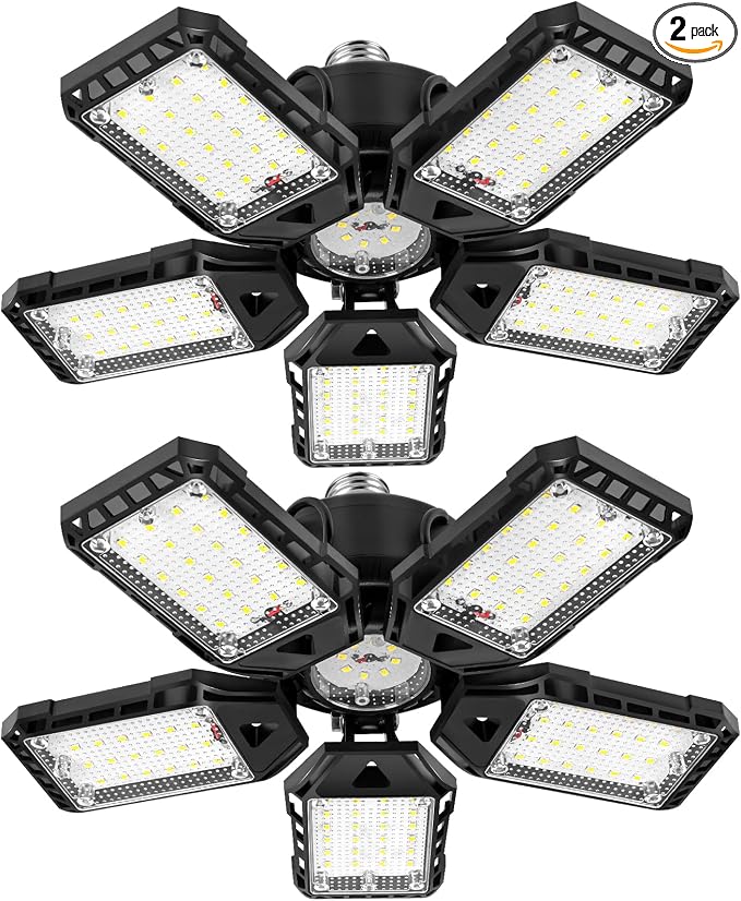 2-Pack LED Garage Lights - 160W by Aoretic
