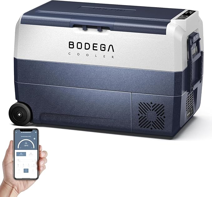 BODEGACOOLER 12 Volt Portable Refrigerator, 38 Quart Car Fridge APP Control by BODEGA