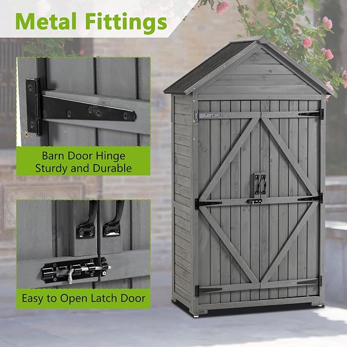 39.56"x 22.04"x 68.89" Outdoor Storage Cabinet - Image 5