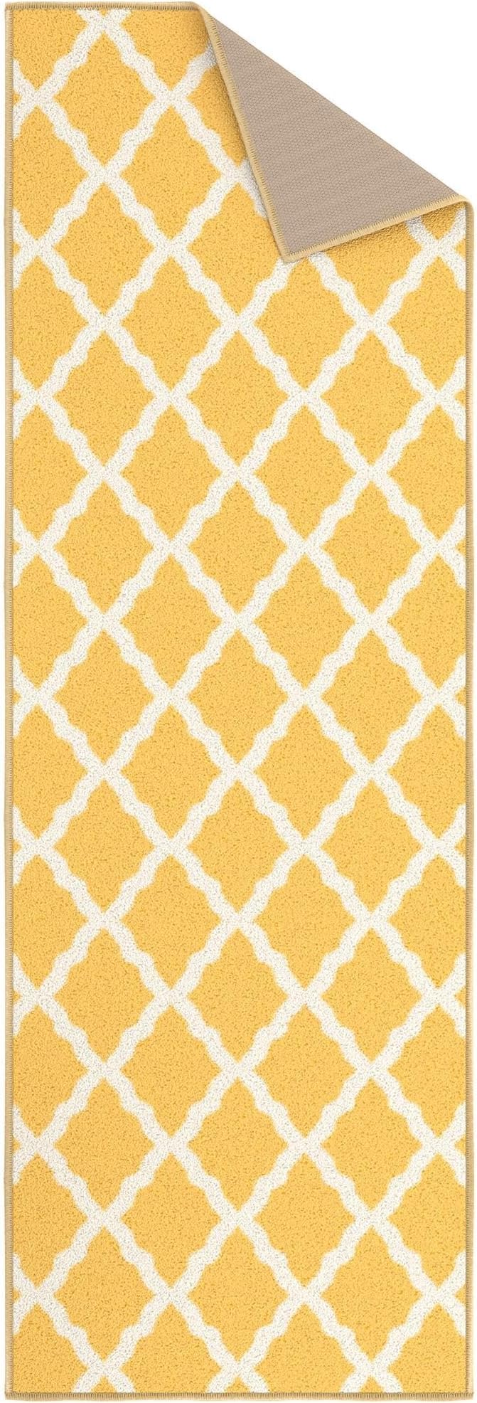 Ottomanson Hallway Runner Rug 20" x 59" Non Slip Trellis Area Rugs Easy to - Image 7