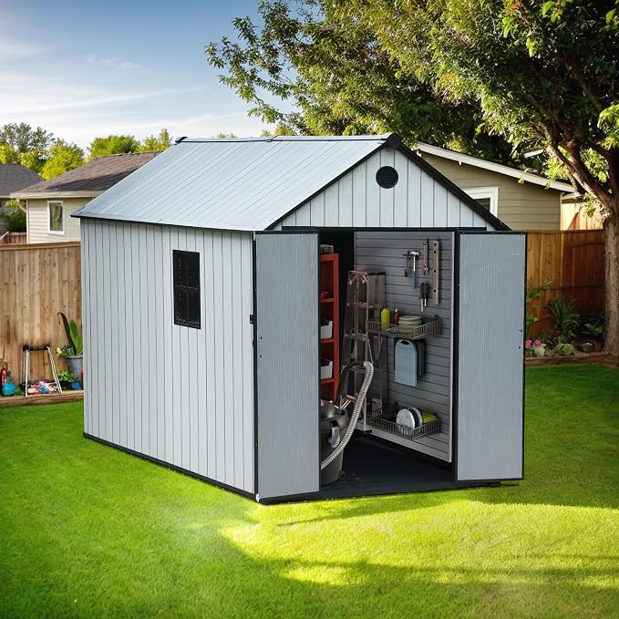 9×7 FT Outdoor Storage Shed, Large Backyard Sheds by YOCONYO