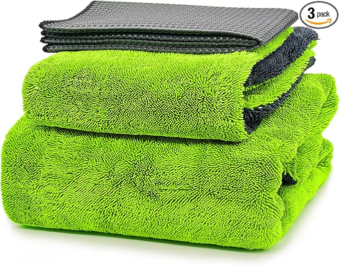 3 Pack Microfiber Towels for Car Detailing by YeewayVeh