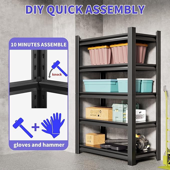 Metal Garage Shelving Unit, 3000 lbs Industrial Shelves - Image 5