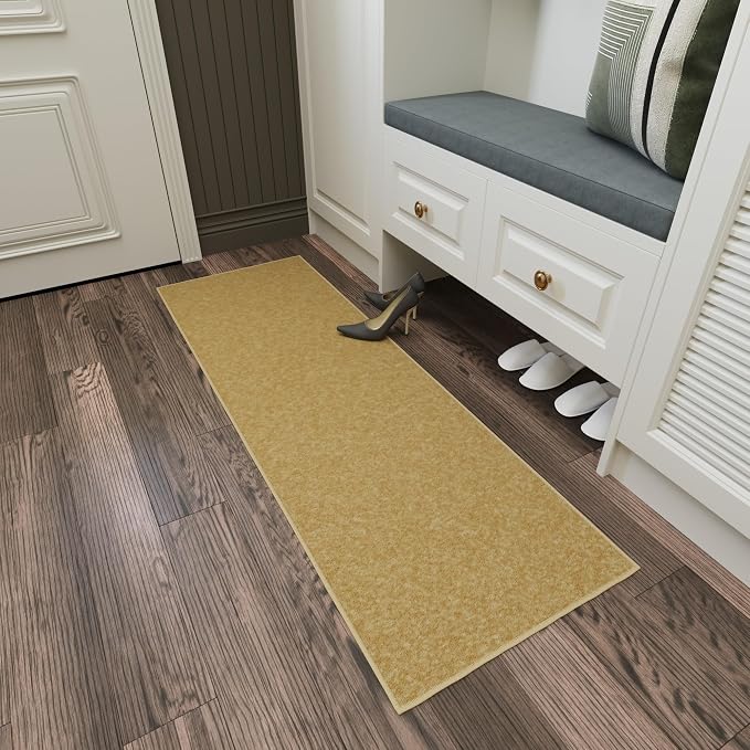 Ottomanson Hallway Runner Rug 20" x 59" Non Slip Solid Area Rugs Easy to Clean - Image 10