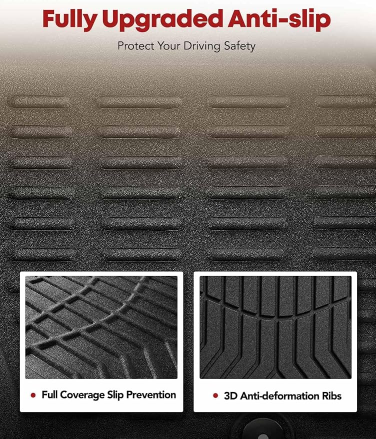 YHTAUTO Floor Mats Fit 2013-2018 Toyota RAV4, TPE All Weather Car Mats - Image 4