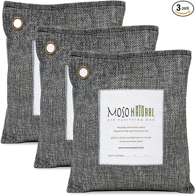 Moso Natural Air Purifying Bag 500g Premium Bamboo Charcoal Odor Absorber by MosoNatural