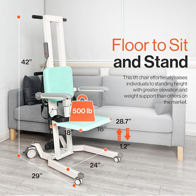 SuperHandy GoRise Electric Floor to Stand Lift – Support Up to 500 Lbs - Image 2