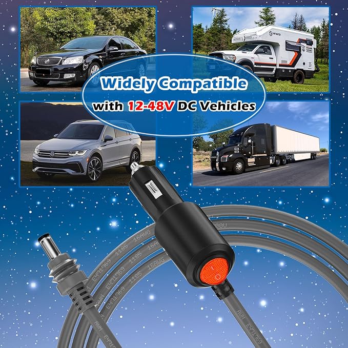 Starlink Mini Cable, 10FT Starlink Mini Car Charger DC Power Cable, 12V-48V - Image 7