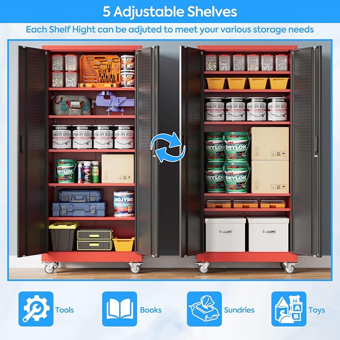 71" H×32" W×16" D Garage Storage Cabinet - Image 5
