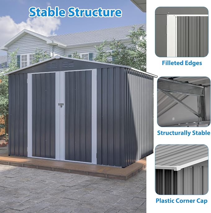 8x6 FT Outdoor Tool Storage Shed - Image 3