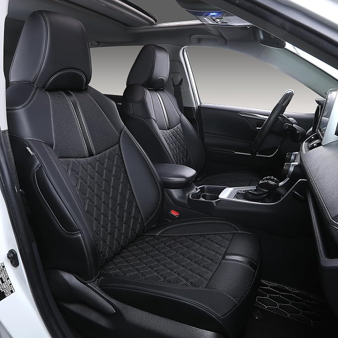 Custom Fit RAV4 Seat Covers for 2019-2025 Toyota RAV4 LE, XLE Premium, Limited by Ourplot