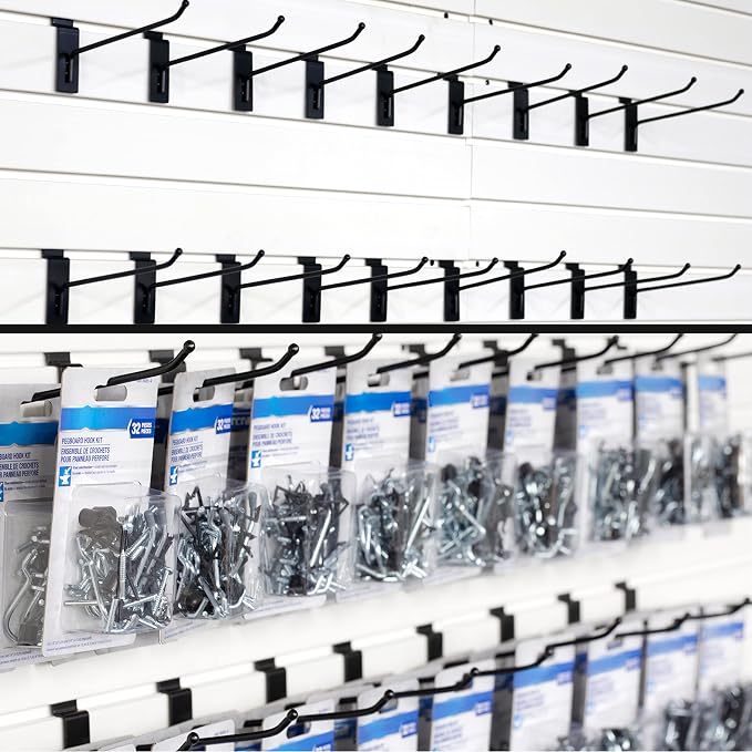 unp POETISKE Slatwall Hooks 32PC 8 Inch Slatwall Accessories Slatwall Panel - Image 7