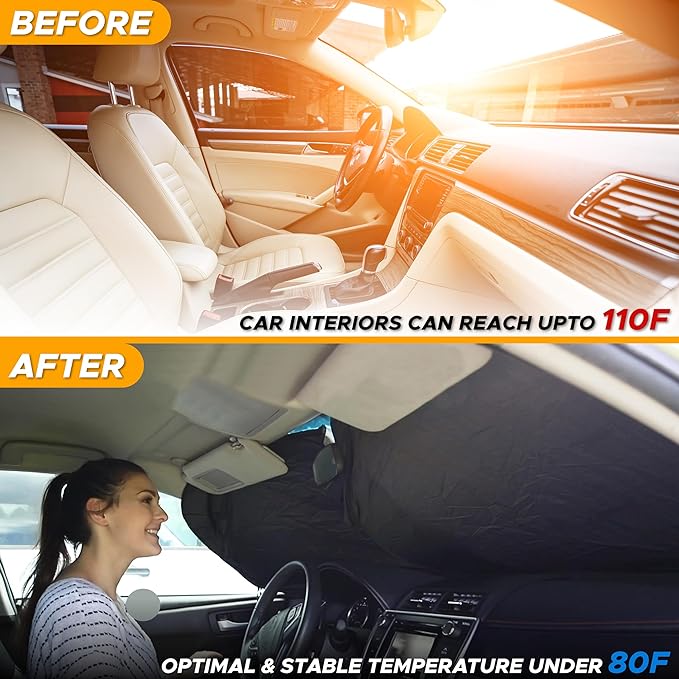 EcoNour Car Front Windshield Sun Shade - Image 6