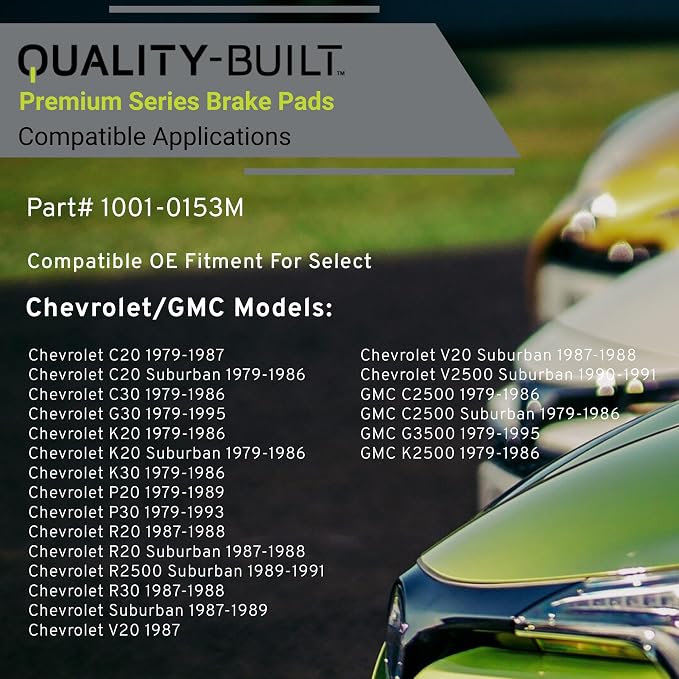Premium Semi-Metallic Front Brake Pads Compatible - Image 3