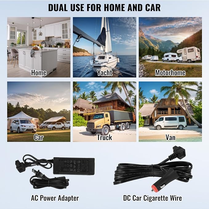 VEVOR 12 Volt Car Refrigerator Fridge, 15 L Single Zone Portable Freezer - Image 6