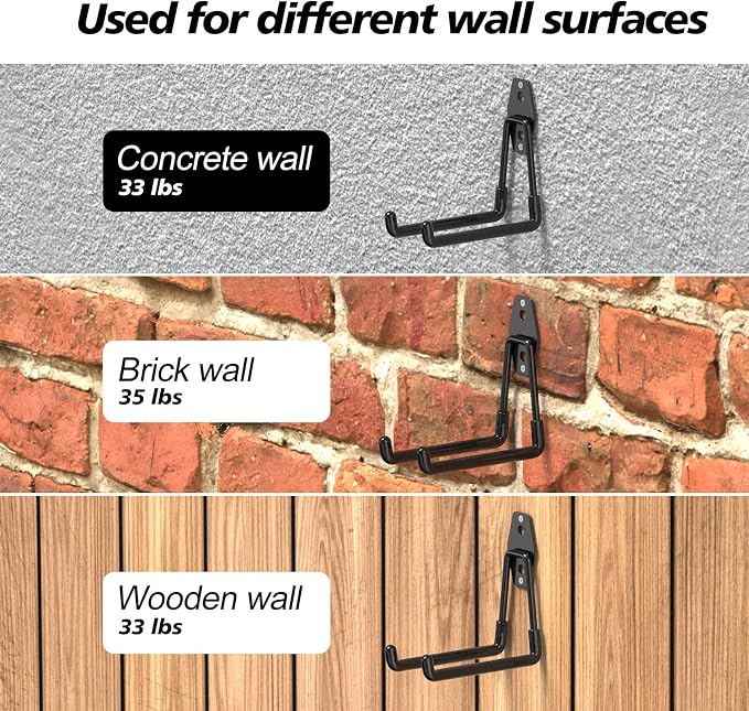 4 Pack 5.2x5.1 inch U Heavy Duty Garage Hooks, Solid Steel Wall Mount Hangers - Image 5