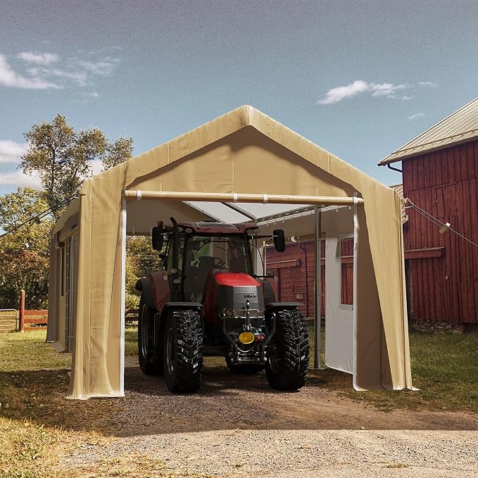 12x20ft Heavy Duty Carport Outdoor Canopy Portable Garage - Image 6